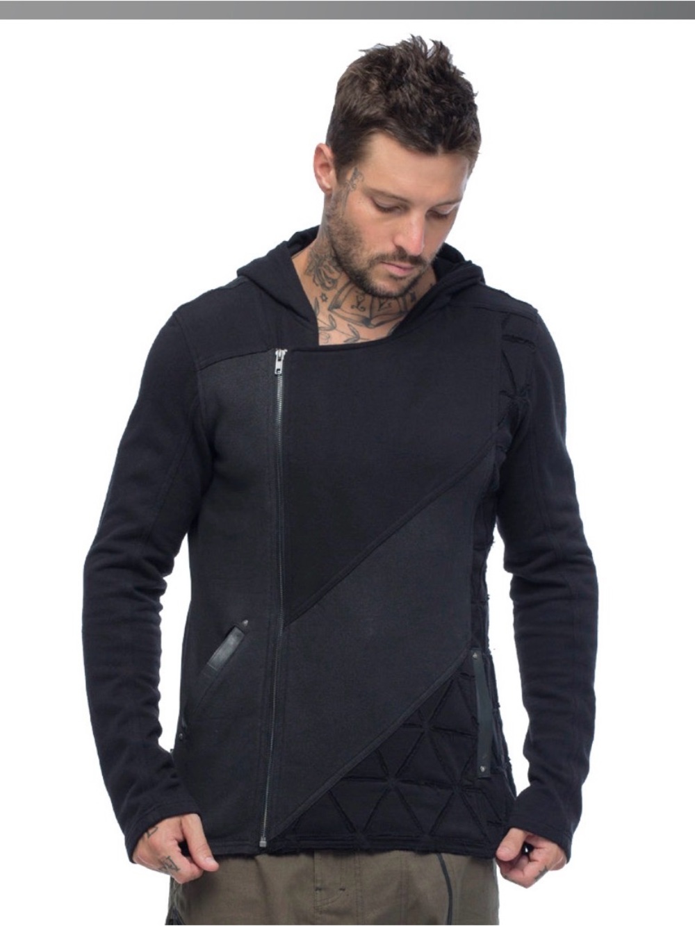 Psylo “Shinobi”
 Asymmetrical Zip Hoodie Sweater Large